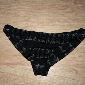 Black shark tooth bathing suite bottoms